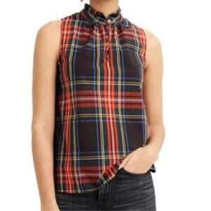 J Crew plaid sleeveless top